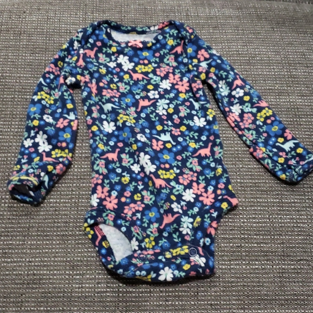Floral and Dino patterned onesie!